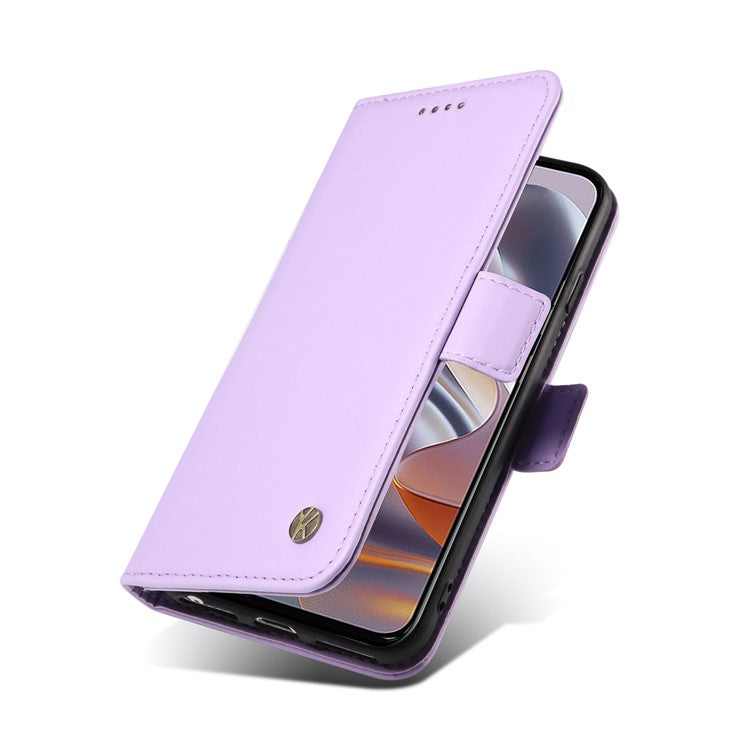YIKATU YK-003 For Motorola Edge 50 Neo 5G / Moto S50 5G / Thinkphone 25 5G Case Wallet Stand Leather Phone Cover Side Buckle - Purple