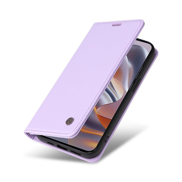 YIKATU YK-001 For Motorola Edge 50 Neo 5G / Moto S50 5G / Thinkphone 25 5G Case Stand Leather Phone Cover Strong Magnetic Closure - Light Purple