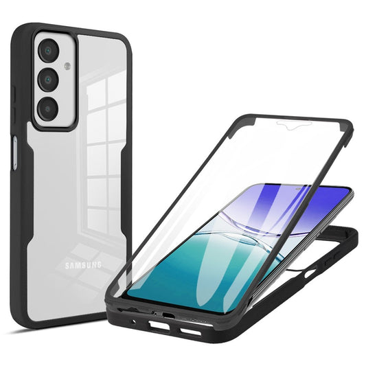 For Samsung Galaxy A17 5G / A16 5G / A16 4G Case Acrylic+TPU Clear Phone Cover with PET Screen Film - Black