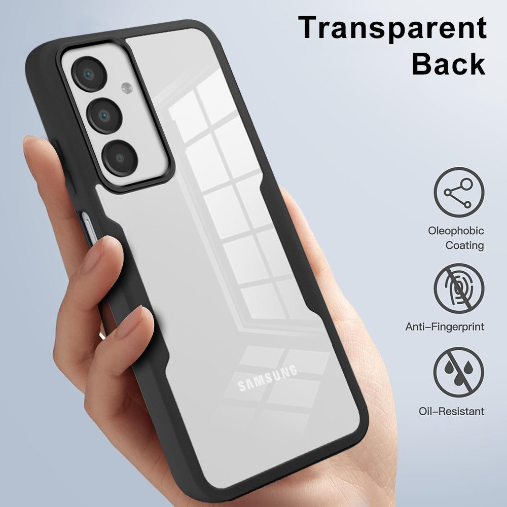 For Samsung Galaxy A17 5G / A16 5G / A16 4G Case Acrylic+TPU Clear Phone Cover with PET Screen Film - Purple