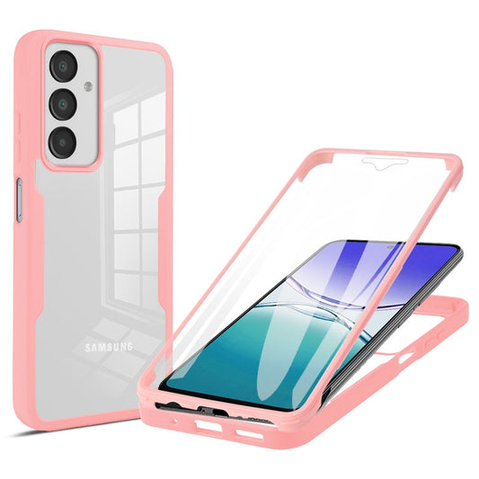 For Samsung Galaxy A17 5G / A16 5G / A16 4G Case Acrylic+TPU Clear Phone Cover with PET Screen Film - Pink