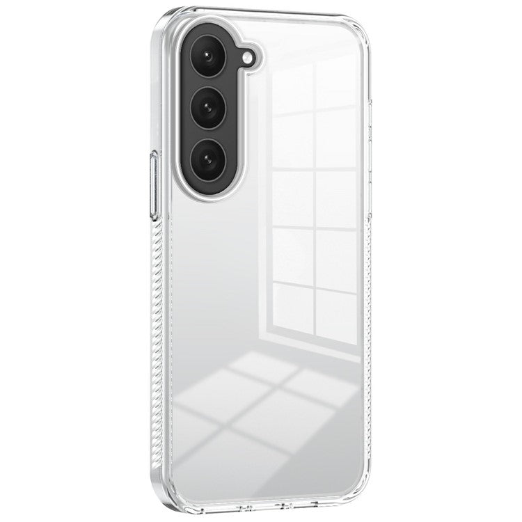 For Samsung Galaxy S23 Clear Phone Case TPU PC Anti-Slip Drop-Proof Back Cover - Transparent
