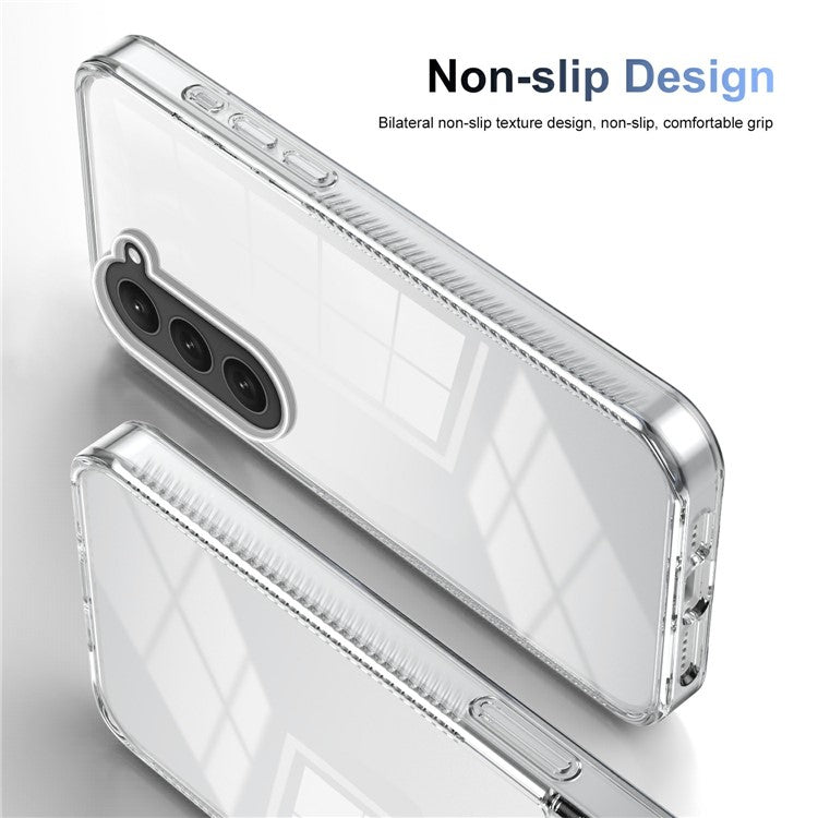 For Samsung Galaxy S23 Clear Phone Case TPU PC Anti-Slip Drop-Proof Back Cover - Transparent