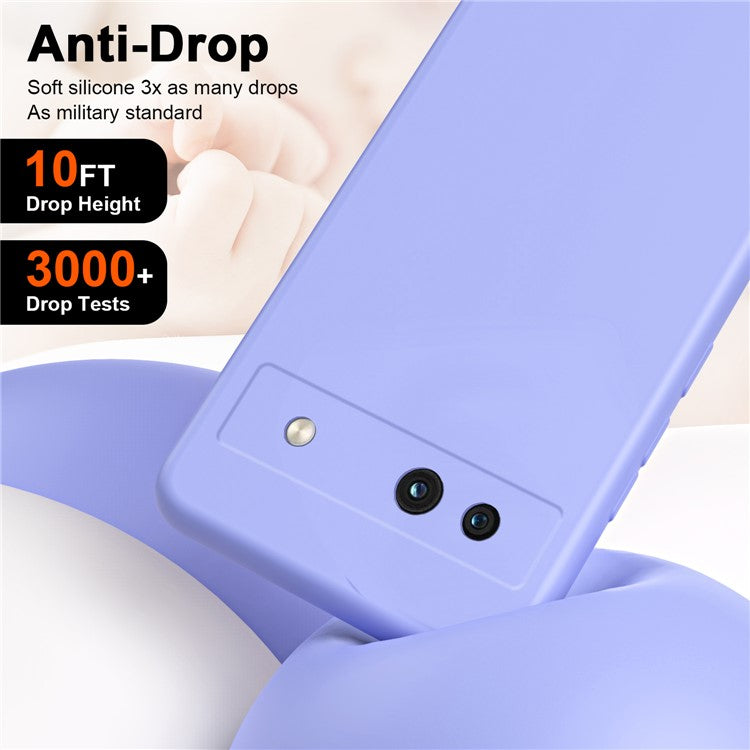 For Google Pixel 7a Case Anti-Scratch TPU Phone Cover 2.2mm Thickness - Purple