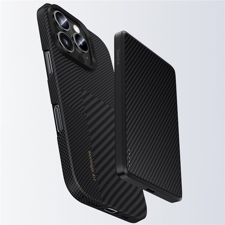 BENKS For iPhone 16 Pro Magnetic Case Kevlar Aramid Fiber Montage Phone Cover