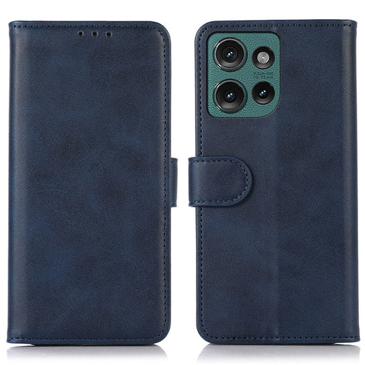 For Motorola Edge 50 Neo 5G / Moto S50 5G / Thinkphone 25 5G Case Cowhide Texture Leather Wallet Phone Cover with Stand - Blue