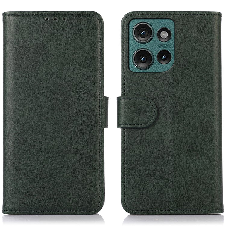 For Motorola Edge 50 Neo 5G / Moto S50 5G / Thinkphone 25 5G Case Cowhide Texture Leather Wallet Phone Cover with Stand - Green