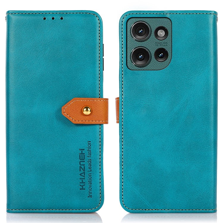 KHAZNEH For Motorola Edge 50 Neo 5G / Moto S50 5G / Thinkphone 25 5G Wallet Phone Case Stand Leather Flip Cover - Blue