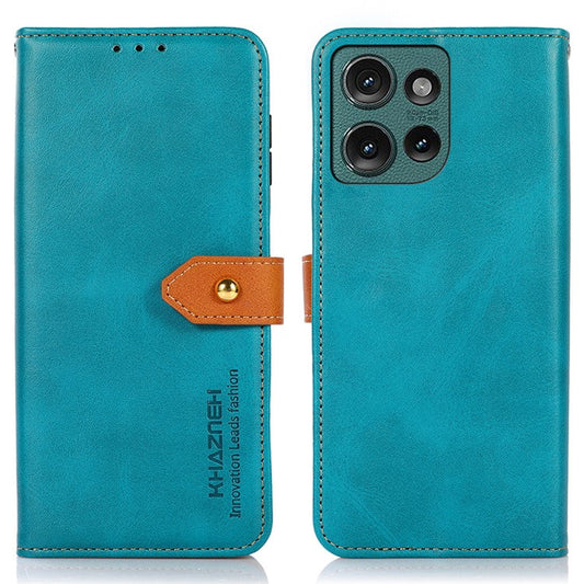 KHAZNEH For Motorola Edge 50 Neo 5G / Moto S50 5G / Thinkphone 25 5G Wallet Phone Case Stand Leather Flip Cover - Blue