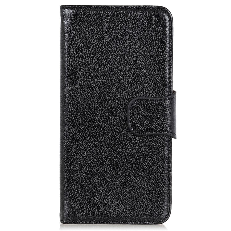 For Motorola Edge 50 Neo 5G / Moto S50 5G / Thinkphone 25 5G Case Nappa Texture Split Leather Wallet Phone Cover - Black