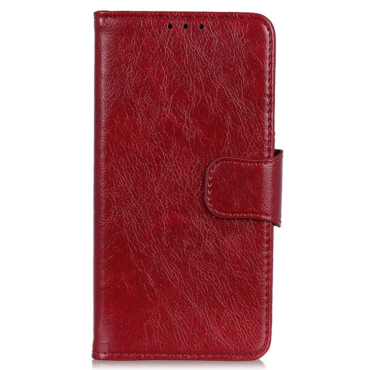 For Motorola Edge 50 Neo 5G / Moto S50 5G / Thinkphone 25 5G Case Nappa Texture Split Leather Wallet Phone Cover - Red