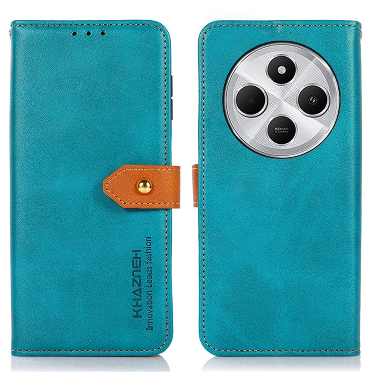 KHAZNEH For Xiaomi Poco C75 4G / Redmi 14R 5G / 14C 4G Wallet Phone Case Stand Leather Flip Cover - Blue