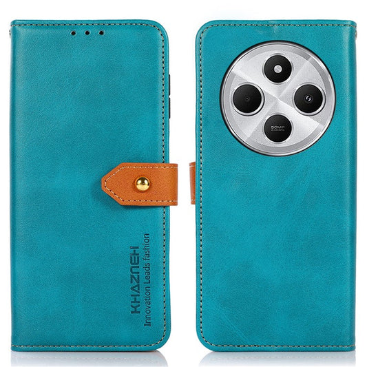 KHAZNEH For Xiaomi Poco C75 4G / Redmi 14R 5G / 14C 4G Wallet Phone Case Stand Leather Flip Cover - Blue