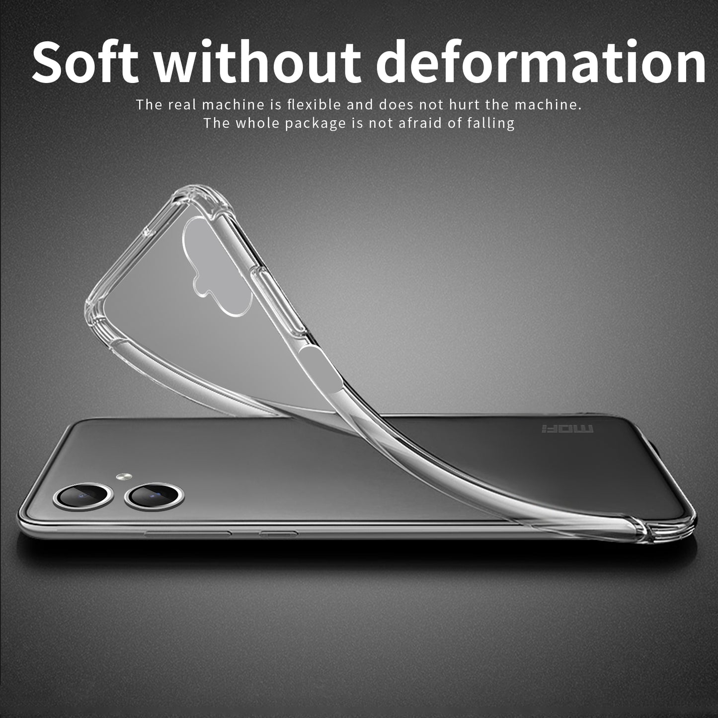 MOFI For Samsung Galaxy A06 Case Anti-Scratch Clear Soft TPU Phone Cover