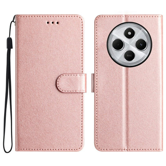 For Xiaomi Redmi 14C 4G Wallet Case Leather Folio Phone Cover Magnetic Clasp - Rose Gold