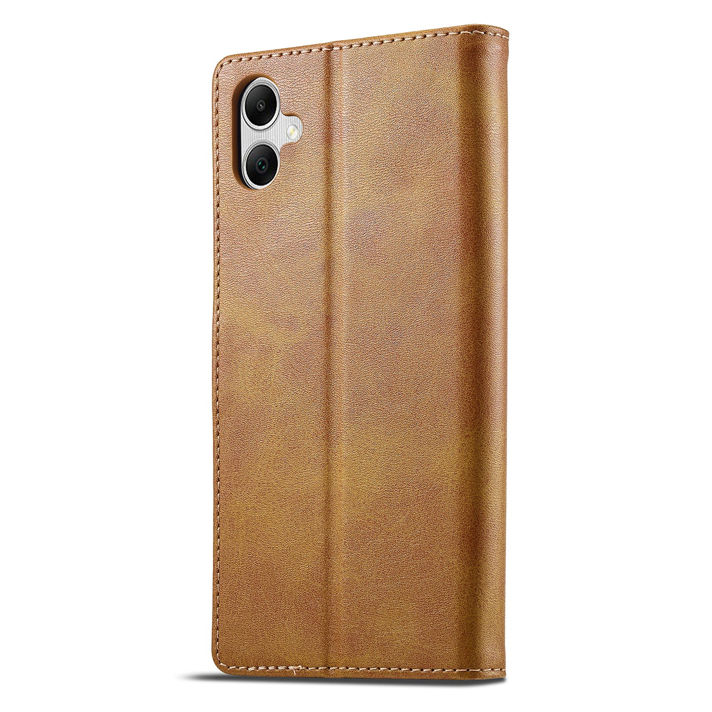 LC.IMEEKE For Samsung Galaxy A06 Case Calf Texture PU Leather Stand Wallet Phone Cover - Yellow