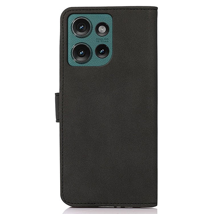 KHAZNEH For Motorola Edge 50 Neo 5G / Moto S50 5G / Thinkphone 25 5G Stand Case PU Leather Wallet Phone Cover - Black