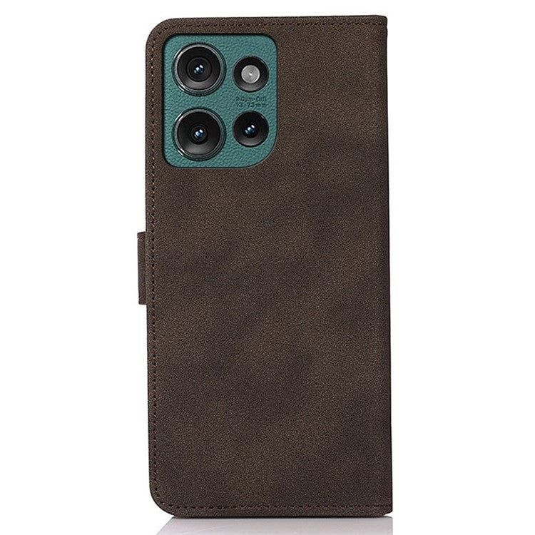 KHAZNEH For Motorola Edge 50 Neo 5G / Moto S50 5G / Thinkphone 25 5G Stand Case PU Leather Wallet Phone Cover - Brown
