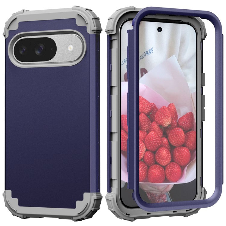 L-Style For Google Pixel 9 Case Shockproof PC + TPU Phone Back Cover - Blue