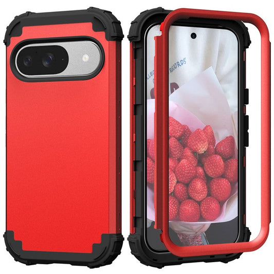 L-Style For Google Pixel 9 Case Shockproof PC + TPU Phone Back Cover - Red