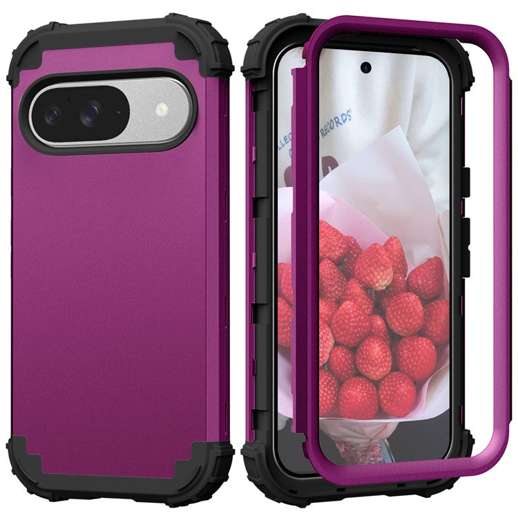 L-Style For Google Pixel 9 Case Shockproof PC + TPU Phone Back Cover - Purple