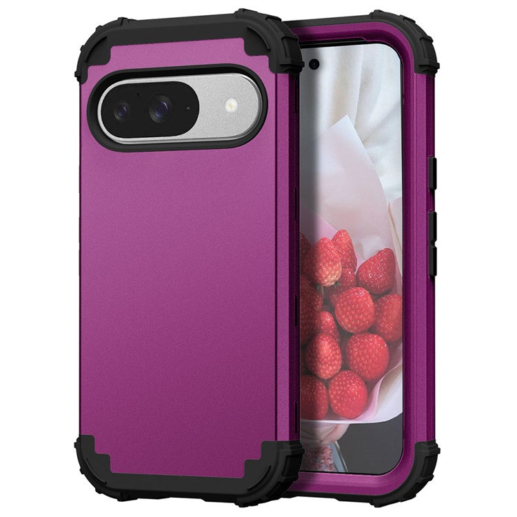 L-Style For Google Pixel 9 Case Shockproof PC + TPU Phone Back Cover - Purple