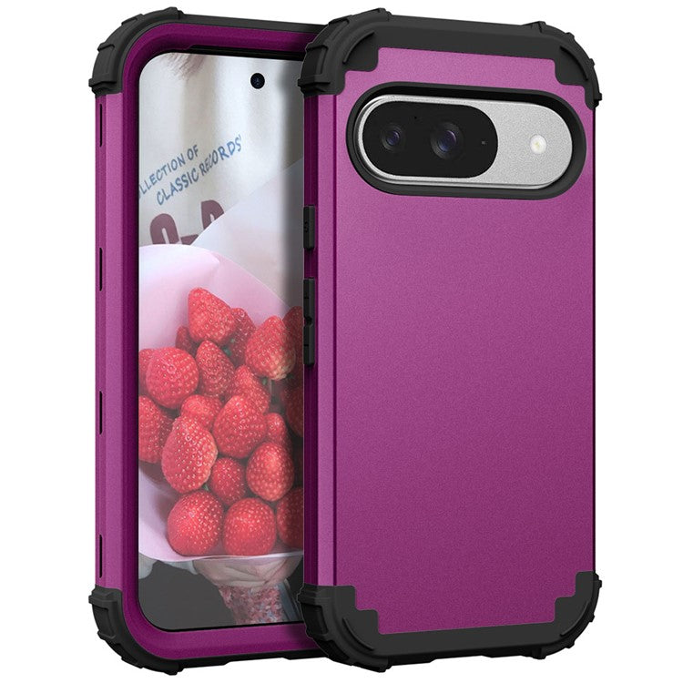 L-Style For Google Pixel 9 Case Shockproof PC + TPU Phone Back Cover - Purple