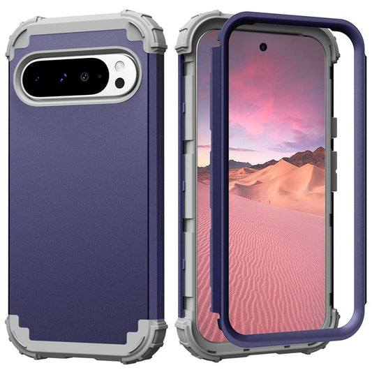 L-Style For Google Pixel 9 Pro XL Case Shockproof PC + TPU Phone Back Cover - Navy Blue  /  Dark Grey