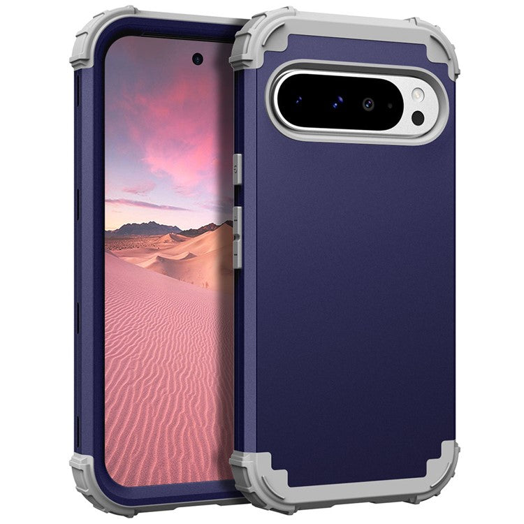 L-Style For Google Pixel 9 Pro XL Case Shockproof PC + TPU Phone Back Cover - Navy Blue  /  Dark Grey