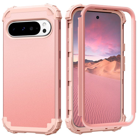 L-Style For Google Pixel 9 Pro XL Case Shockproof PC + TPU Phone Back Cover - Rose Gold