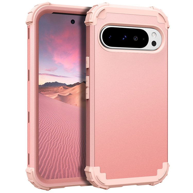 L-Style For Google Pixel 9 Pro XL Case Shockproof PC + TPU Phone Back Cover - Rose Gold