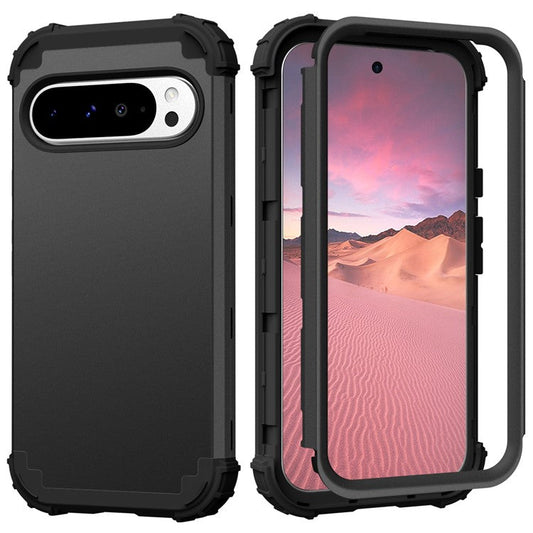 L-Style For Google Pixel 9 Pro XL Case Shockproof PC + TPU Phone Back Cover - Black
