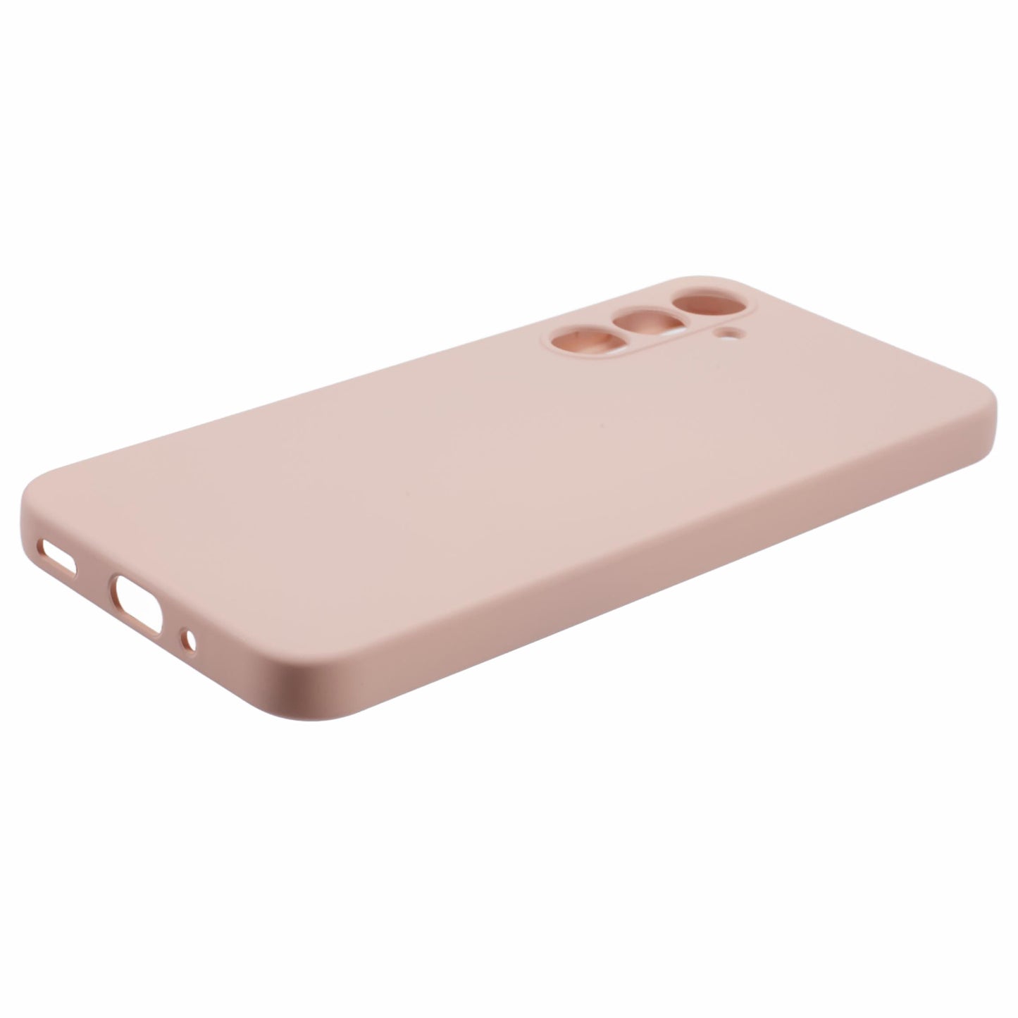 For Samsung Galaxy A16 5G / A16 4G Case TPU Back Soft Anti-Scratch Fiber Lining Phone Cover - Pink