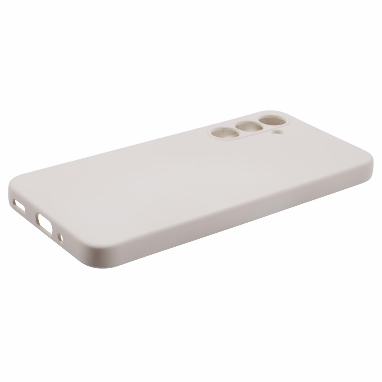 For Samsung Galaxy A16 5G / A16 4G Case TPU Back Soft Anti-Scratch Fiber Lining Phone Cover - White