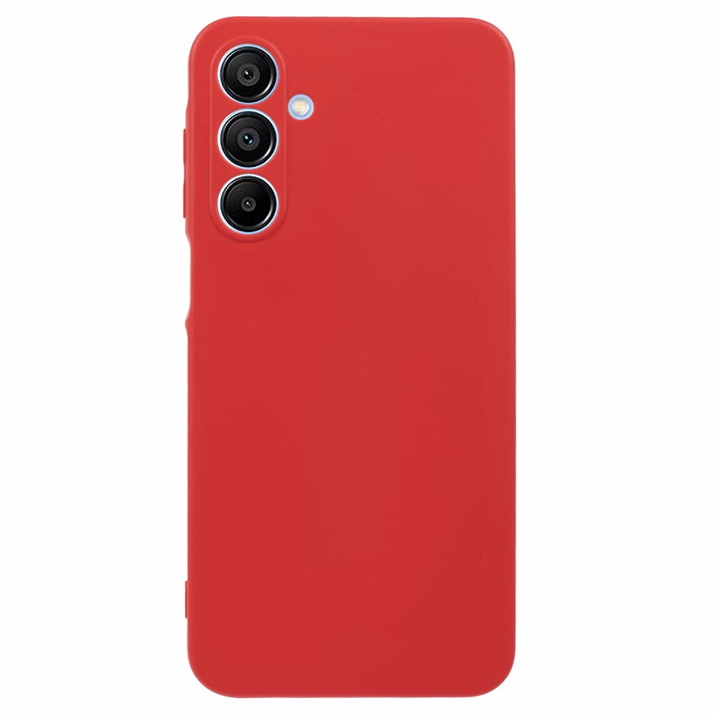 For Samsung Galaxy A16 5G / A16 4G Case TPU Back Soft Anti-Scratch Fiber Lining Phone Cover - Red