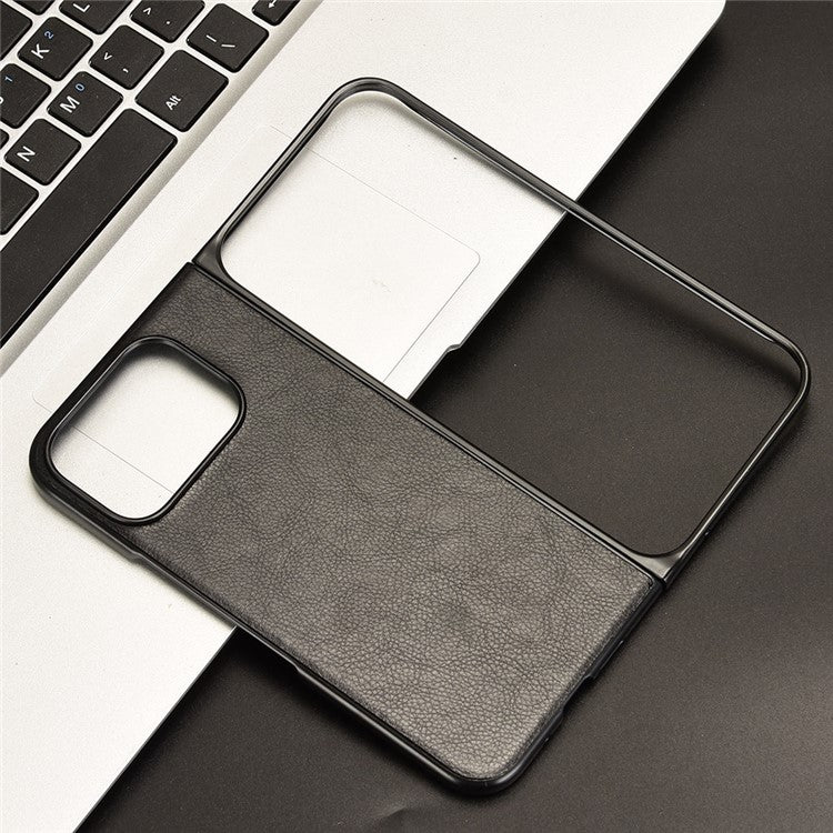 For Google Pixel 9 Pro Fold 5G Case Litchi Texture PU Leather + PC Phone Cover - Black