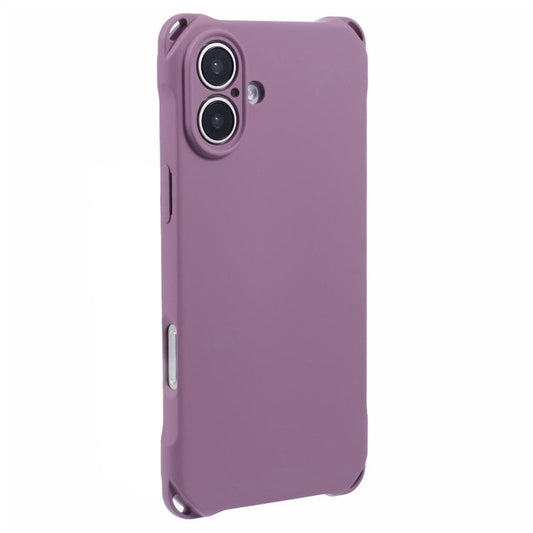 For iPhone 16 Case Four Corners Fall Protection TPU Back Cover - Light Purple