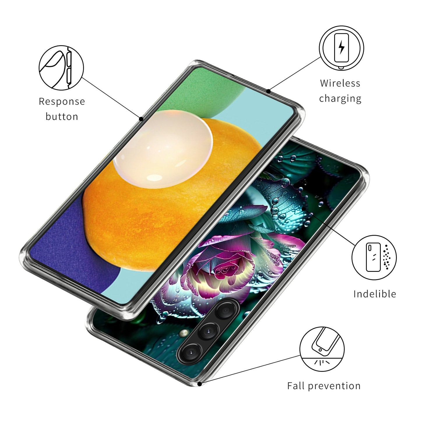 For Samsung Galaxy A16 5G / A16 4G Case Shock-Absorbent TPU Pattern Printed Phone Cover - Style B