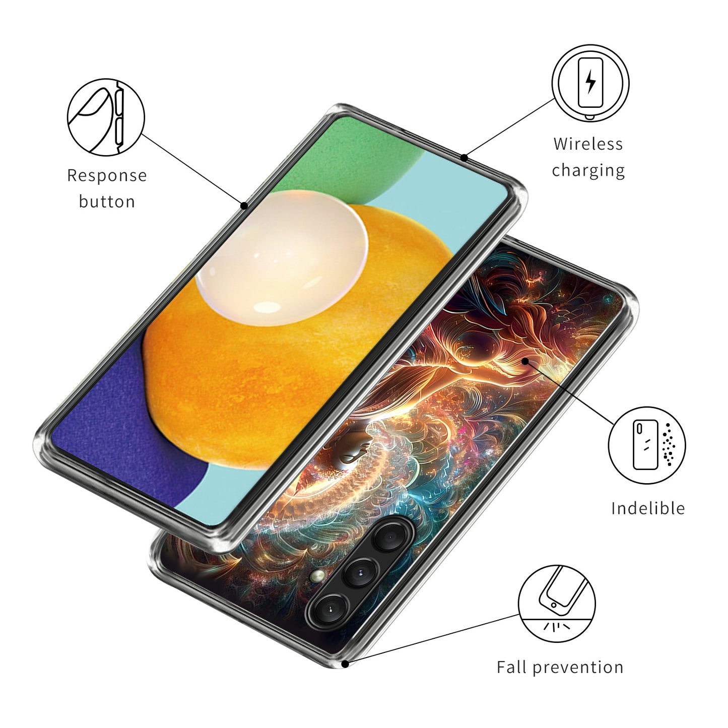 For Samsung Galaxy A16 5G / A16 4G Case Shock-Absorbent TPU Pattern Printed Phone Cover - Style C