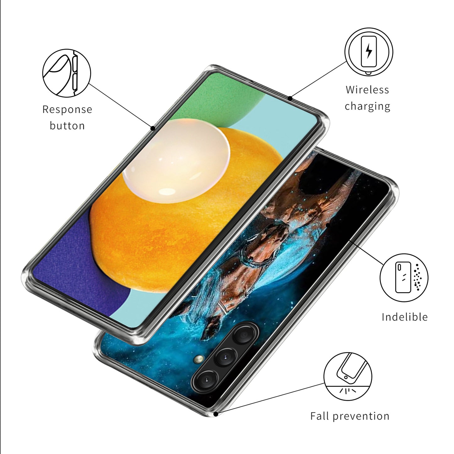 For Samsung Galaxy A16 5G / A16 4G Case Shock-Absorbent TPU Pattern Printed Phone Cover - Style D