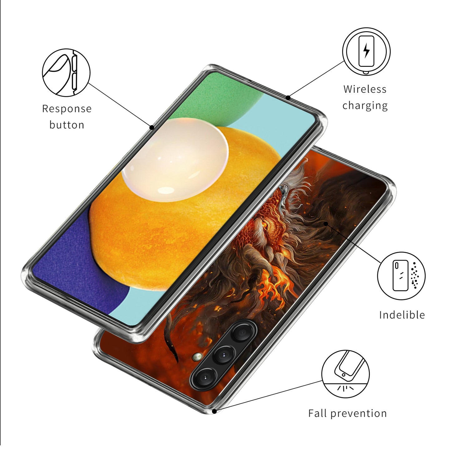 For Samsung Galaxy A16 5G / A16 4G Case Shock-Absorbent TPU Pattern Printed Phone Cover - Style K