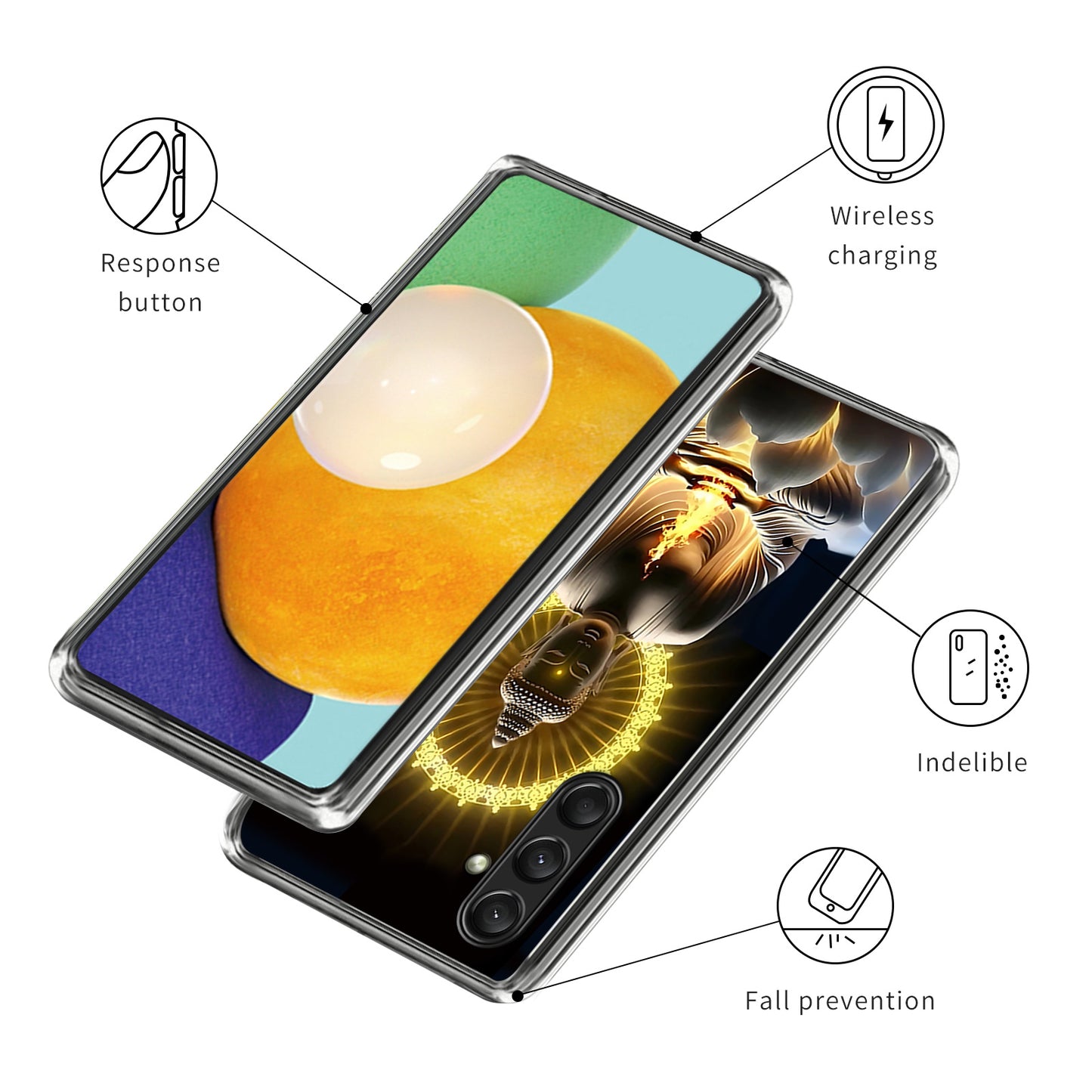For Samsung Galaxy A16 5G / A16 4G Case Shock-Absorbent TPU Pattern Printed Phone Cover - Style M