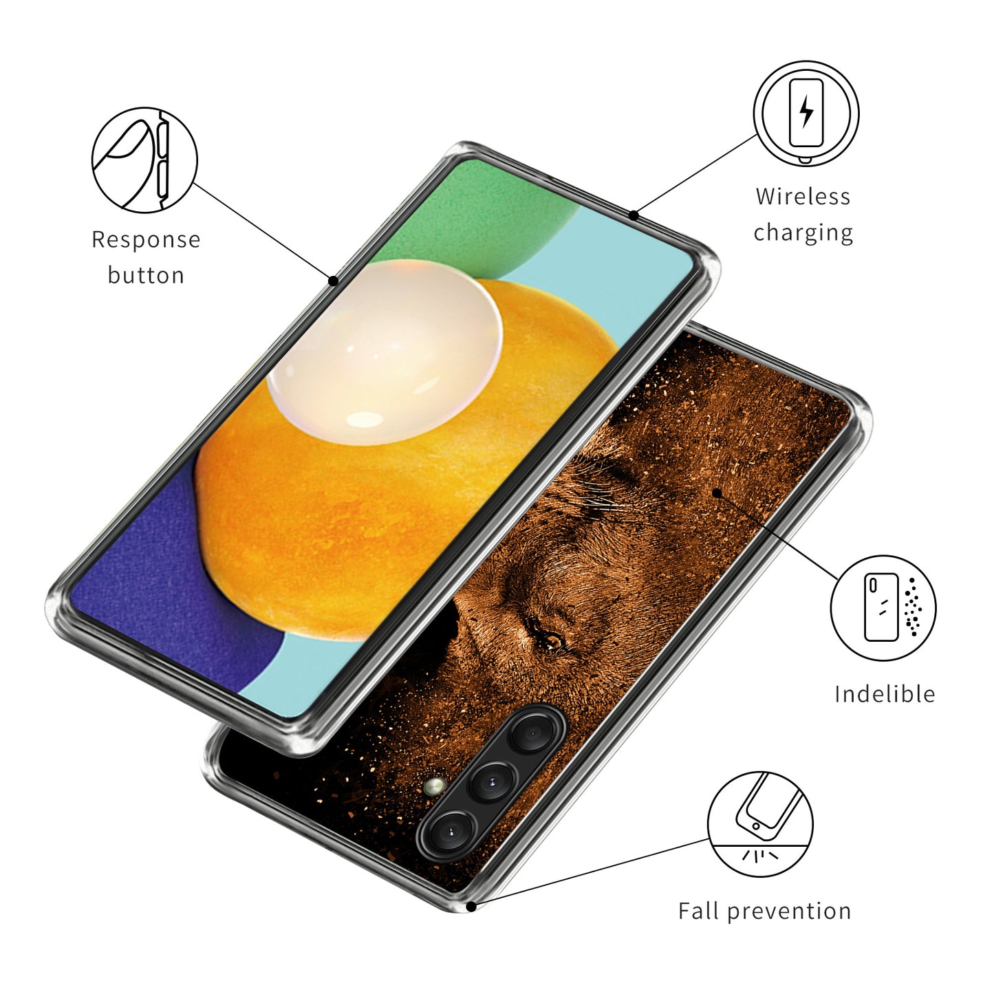 For Samsung Galaxy A16 5G / A16 4G Case Shock-Absorbent TPU Pattern Printed Phone Cover - Style N