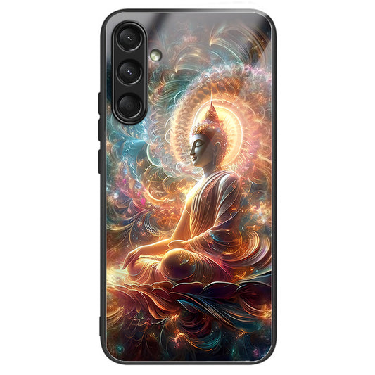 For Samsung Galaxy A16 5G / A16 4G Case Tempered Glass TPU Drop-Proof Phone Cover Pattern Printing - Style I