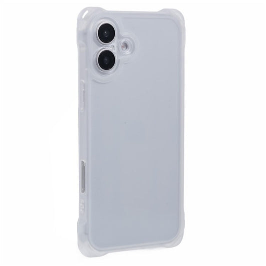 For iPhone 16 Plus Case Reinforced Corner Protection TPU Phone Cover - Transparent