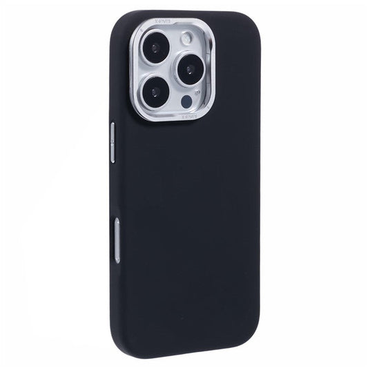 X-LEVEL For iPhone 16 Pro Case Compatible with MagSafe Lens Kickstand Liquid Silicone Soft Phone Cover - Black