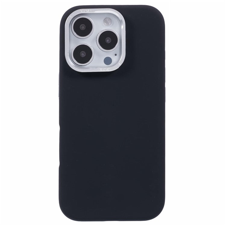 X-LEVEL For iPhone 16 Pro Case Compatible with MagSafe Lens Kickstand Liquid Silicone Soft Phone Cover - Black