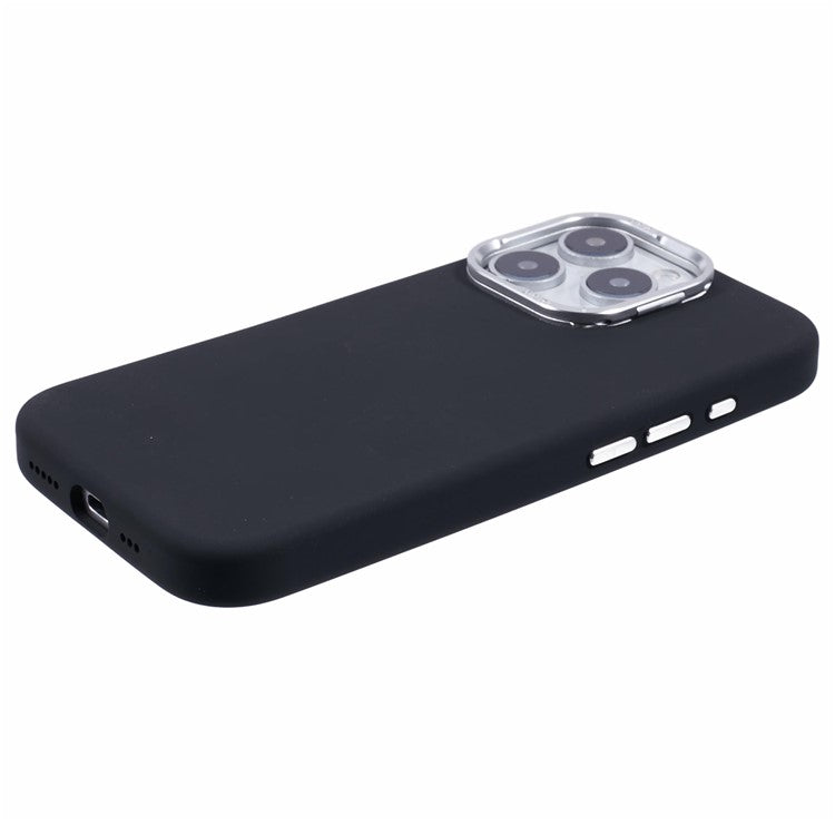 X-LEVEL For iPhone 16 Pro Case Compatible with MagSafe Lens Kickstand Liquid Silicone Soft Phone Cover - Black