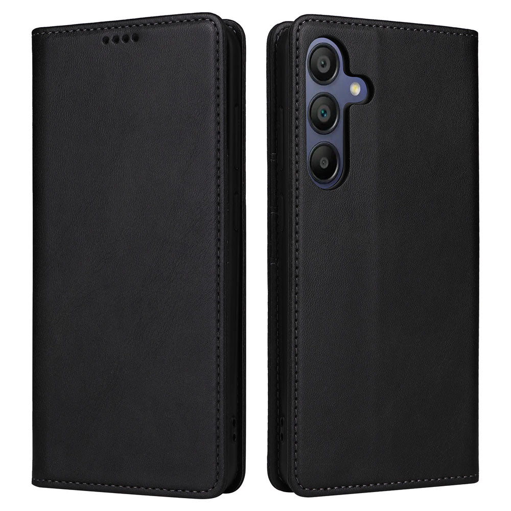 For Samsung Galaxy A16 5G / A16 4G Case RFID Blocking PU Leather Phone Wallet Cover - Black