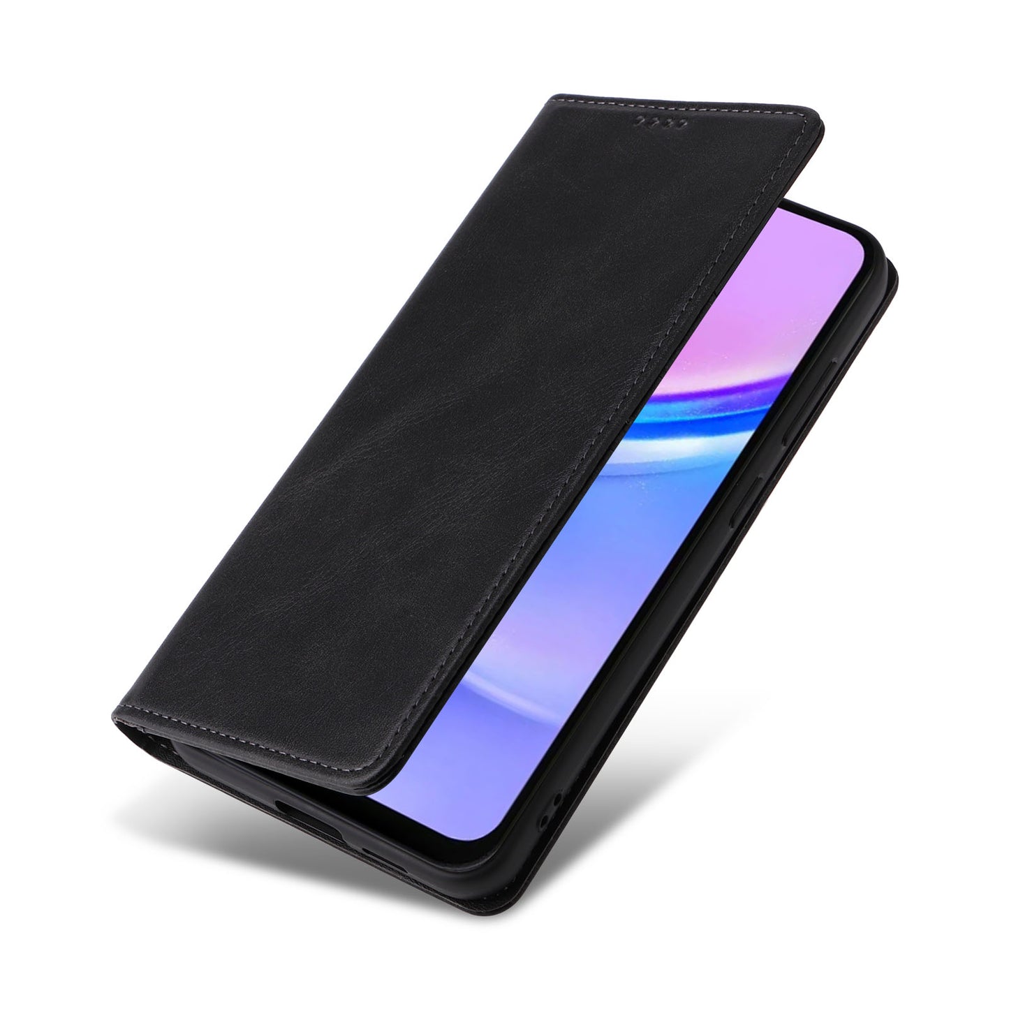 For Samsung Galaxy A16 5G / A16 4G Case RFID Blocking PU Leather Phone Wallet Cover - Black